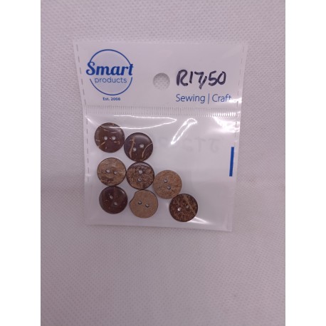 coconut button 15mm 8pcs