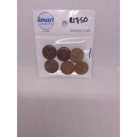 coconut button 20mm 6pcs