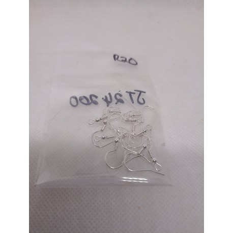 Silver sheppard earing hook 12pcs