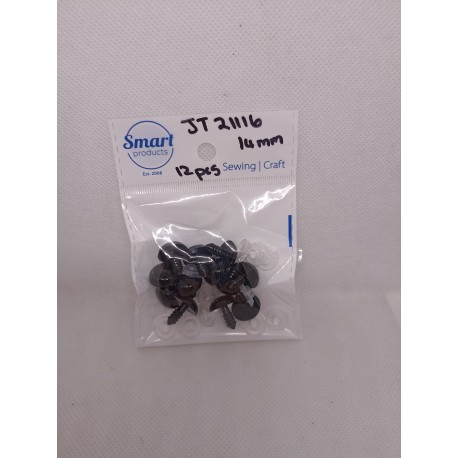 14mm black safety eye pack