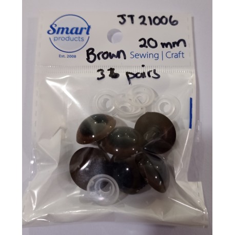 Safety eyes brown - 20mm