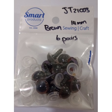 Safety eyes brown - 14mm