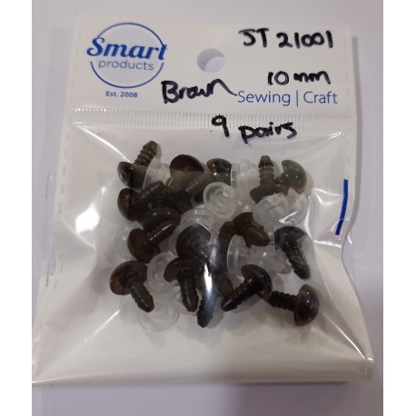 Safety eyes brown - 10mm