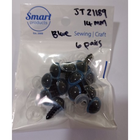 Safety eyes blue - 14mm