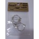 circular earing finding - silver 20mm 6pcs