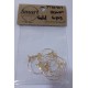 circular earing finding - golden 20mm 6pcs