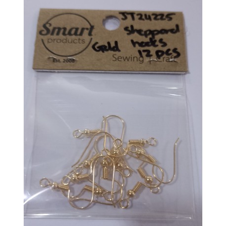 Golden sheppard hooks - 12 pcs