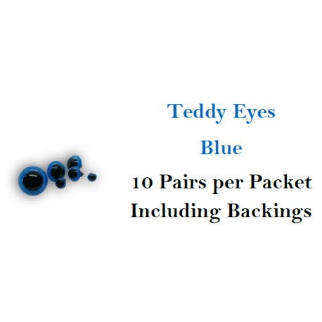 Blue safety eyes 10 pair - 24mm