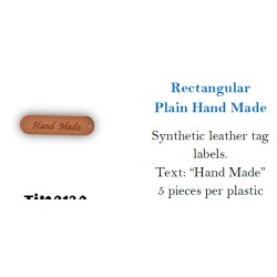 PU leather tag - hand made - 5 piece
