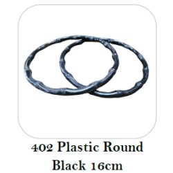 tin401-402- 16cm black plastic bag handles