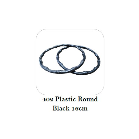 tin401-402- 16cm black plastic bag handles