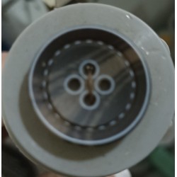 Embroidered look button Dbrown