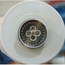 Embroidered look button Dbrown