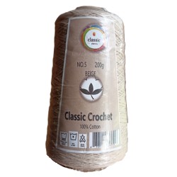 Classic crochet no5 100% cotton - beige
