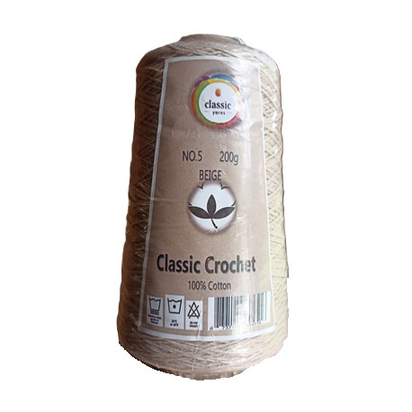 Classic crochet no5 100% cotton - beige