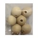 Natural wood beads - 25mm 6pcs