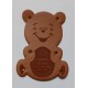 Tin213G - PU leather tag - teddy bear
