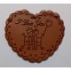 Tin213H - PU leather tag - heart