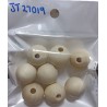 Natural wood beads - 20mm 8pcs