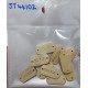 square label 'handmade' buttons - 10 pcs